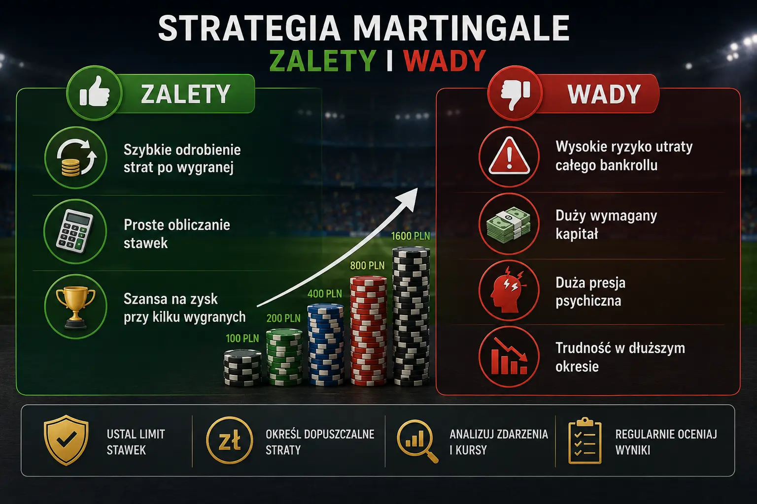 Zalety i wady strategii Martingale w zakładach sportowych