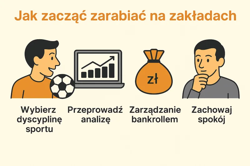 Kroki: wybór sportu, analiza, zarządzanie bankrollem, emocje